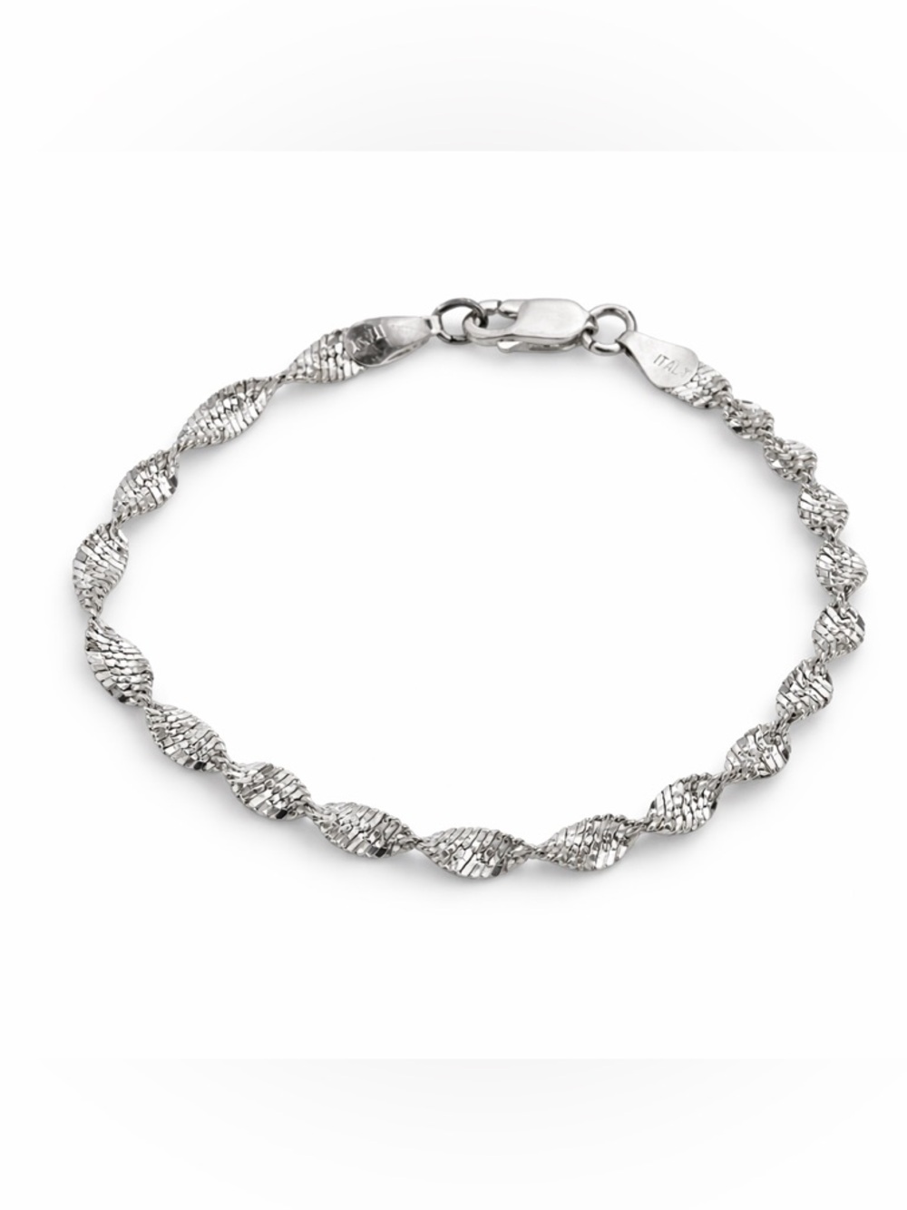 Vintage Sterling Silver 925 Twisted Bracelet Made in Italy